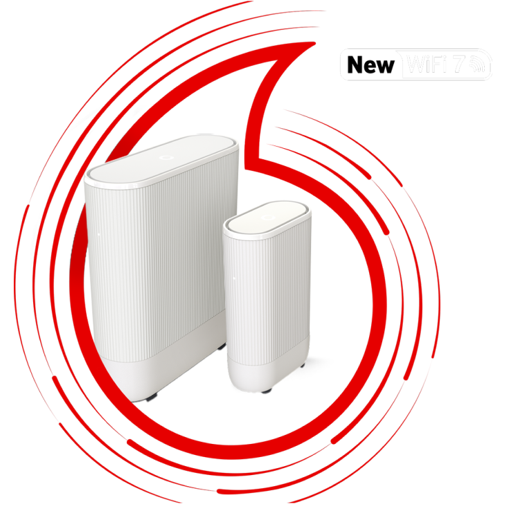 Vodafone Ultra Hub 7 router and Super WiFi 7 Booster